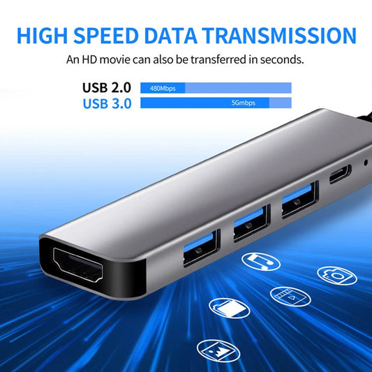 Rankman Hub USB-C 4K HDMI con Carga PD y USB 3.0