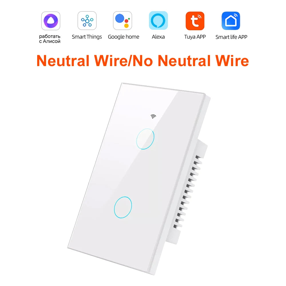 Interruptor Inteligente WiFi Táctil Compatible Alexa y Google Home