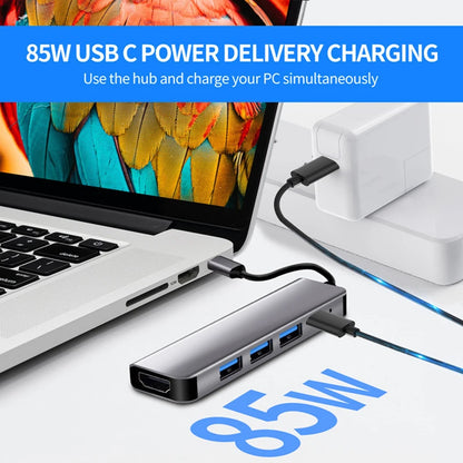 Rankman Hub USB-C 4K HDMI con Carga PD y USB 3.0