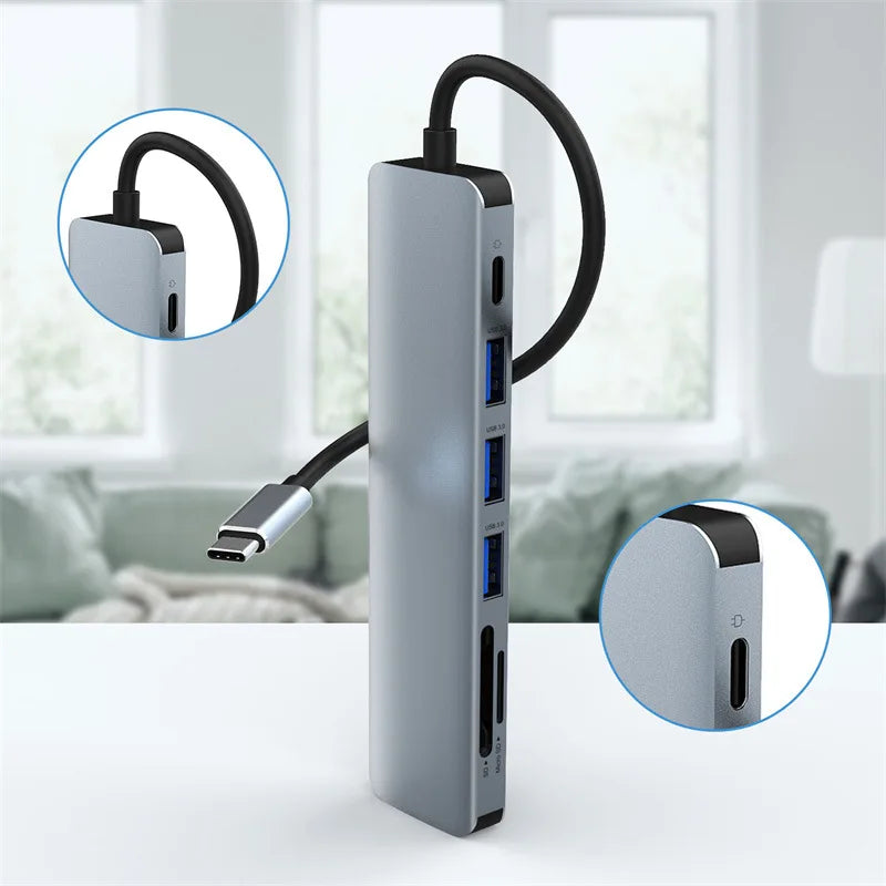 Rankman Hub USB-C 4K HDMI con Carga PD y USB 3.0