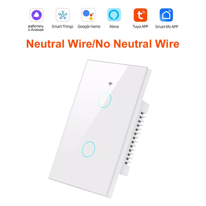 Interruptor Inteligente WiFi Táctil Compatible Alexa y Google Home