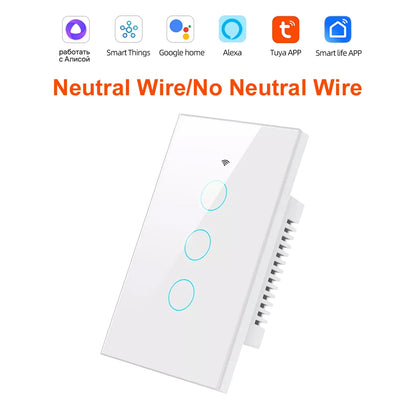 Interruptor Inteligente WiFi Táctil Compatible Alexa y Google Home