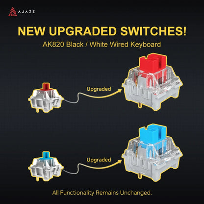 Teclado Mecánico Ajazz AK820 Pro Inalámbrico RGB con Perilla