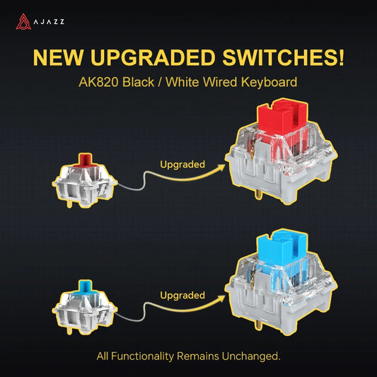 Teclado Mecánico Ajazz AK820 Pro Inalámbrico RGB con Perilla