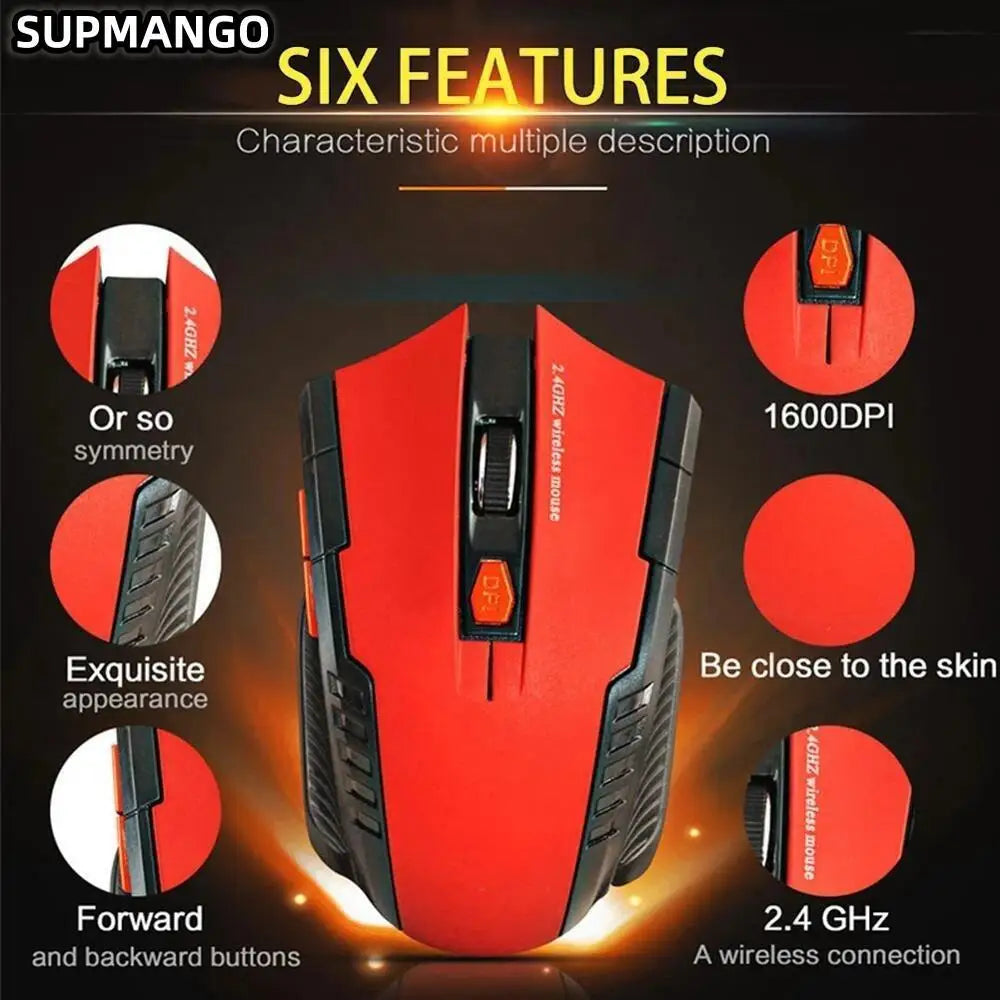Supmango 113 Mini Mouse Inalámbrico 2.4GHz Óptico USB