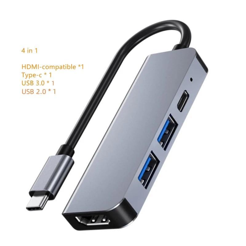 Rankman Hub USB-C 4K HDMI con Carga PD y USB 3.0