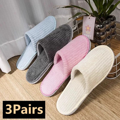 Pantuflas Desechables para Hotel Antideslizantes (3 o 1 Par)