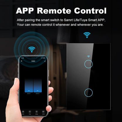 Interruptor Inteligente WiFi Táctil Compatible Alexa y Google Home