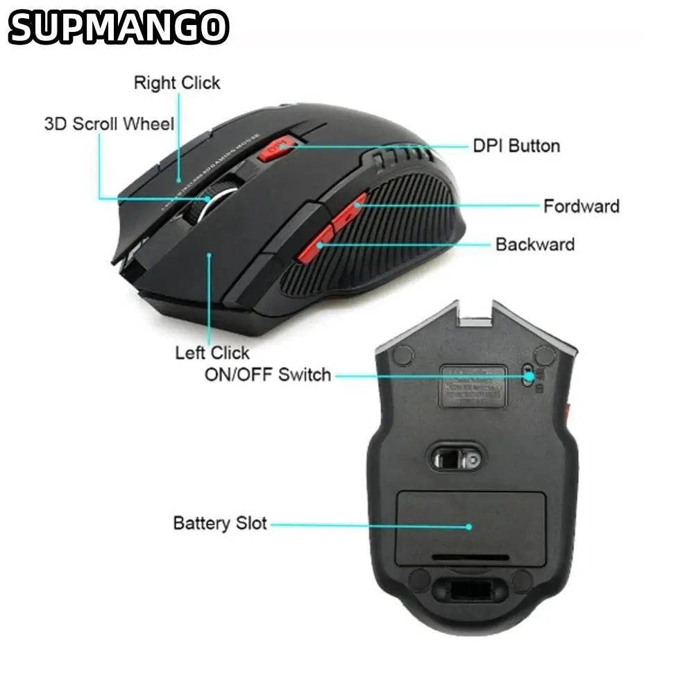 Supmango 113 Mini Mouse Inalámbrico 2.4GHz Óptico USB