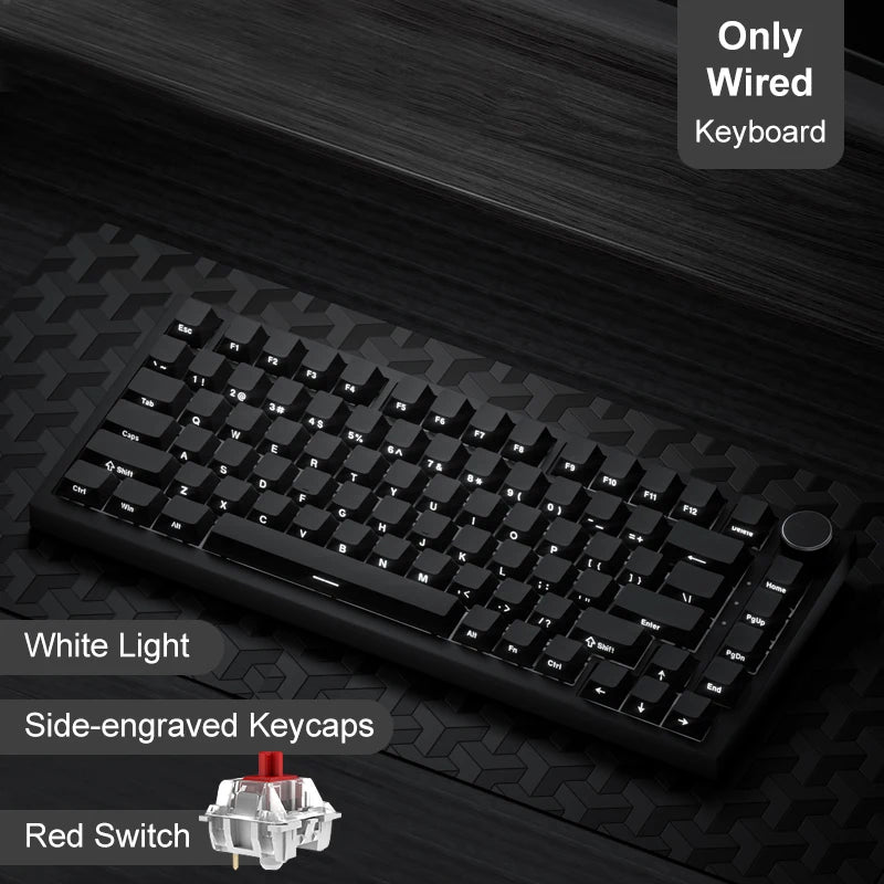 Teclado Mecánico Ajazz AK820 Pro Inalámbrico RGB con Perilla
