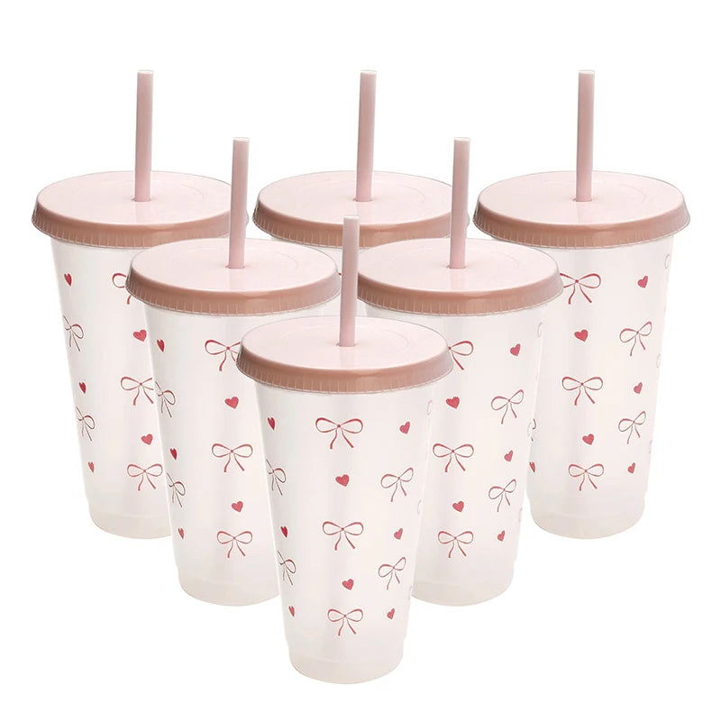 Lindo vaso de agua estético Kawaii para café, té y jugo