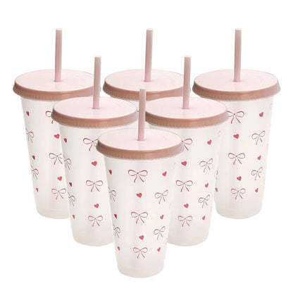 Lindo vaso de agua estético Kawaii para café, té y jugo