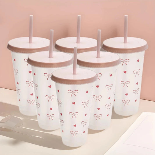 Lindo vaso de agua estético Kawaii para café, té y jugo