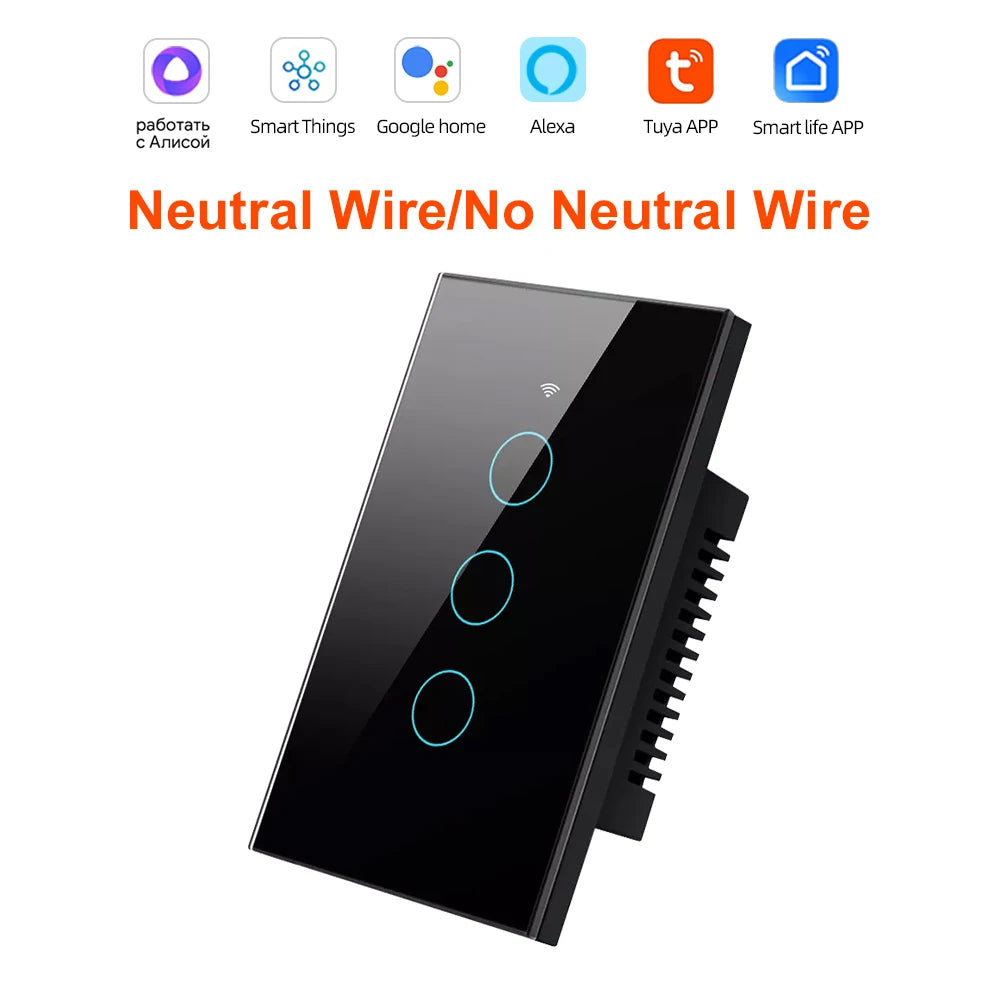 Interruptor Inteligente WiFi Táctil Compatible Alexa y Google Home