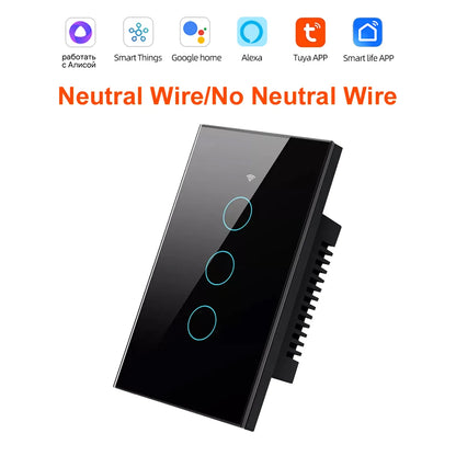Interruptor Inteligente WiFi Táctil Compatible Alexa y Google Home