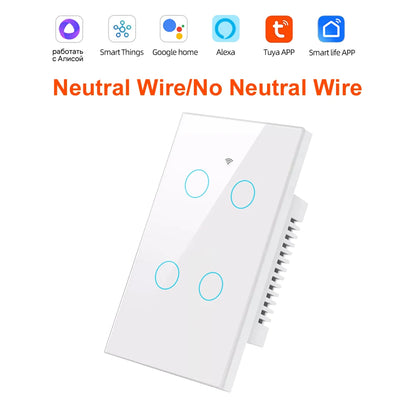Interruptor Inteligente WiFi Táctil Compatible Alexa y Google Home