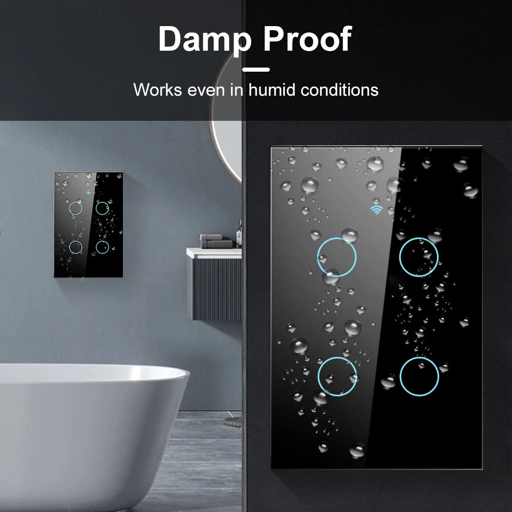 Interruptor Inteligente WiFi Táctil Compatible Alexa y Google Home