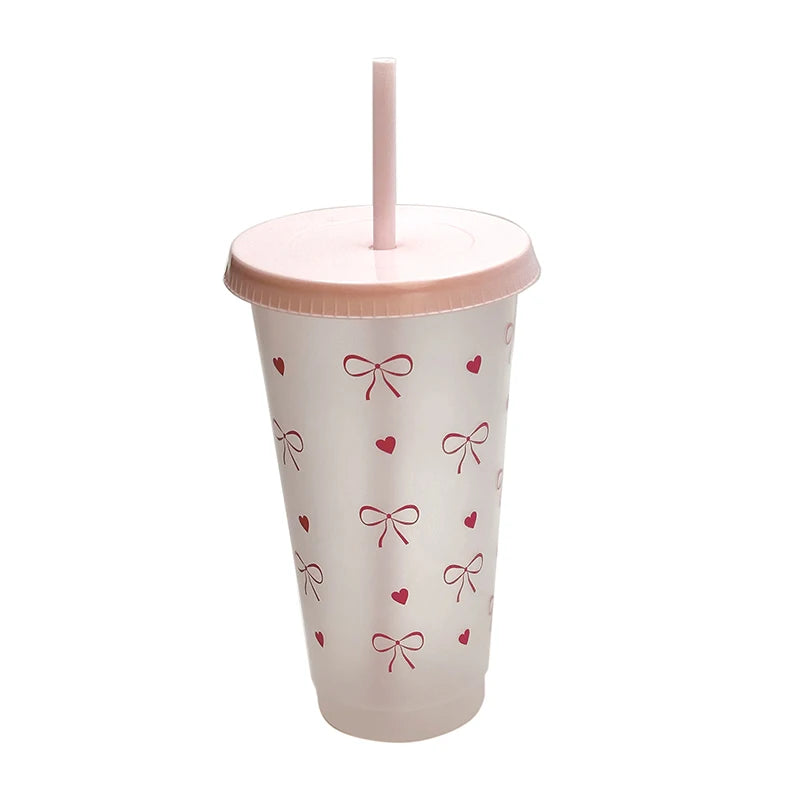 Lindo vaso de agua estético Kawaii para café, té y jugo