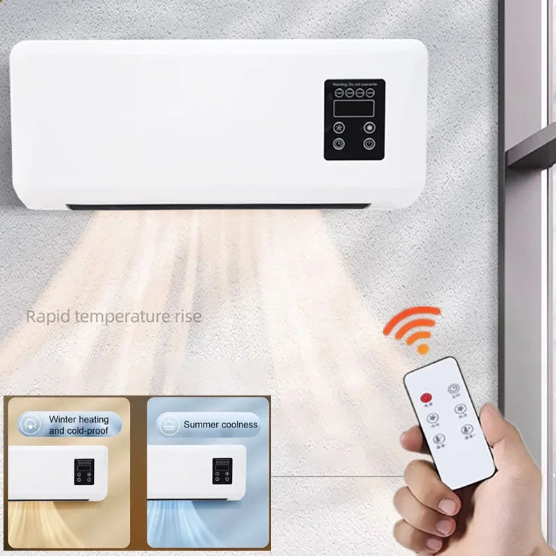 Mini Calefactor y Ventilador de Pared 2 en 1