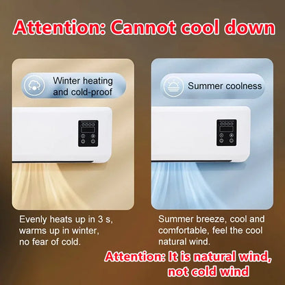 Mini Calefactor y Ventilador de Pared 2 en 1